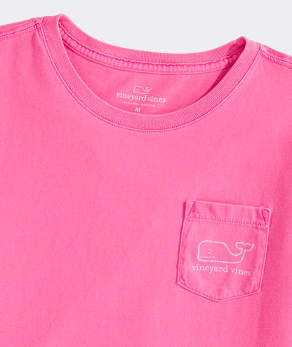 Vineyard Vines Girls’ Garment-Dyed Vintage Whale Short-Sleeve Pocket Tee