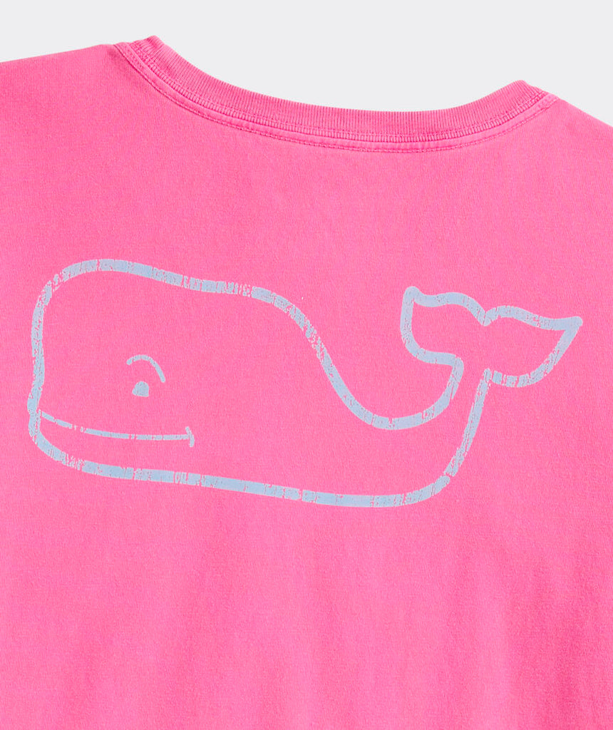 Vineyard Vines Girls’ Garment-Dyed Vintage Whale Short-Sleeve Pocket Tee