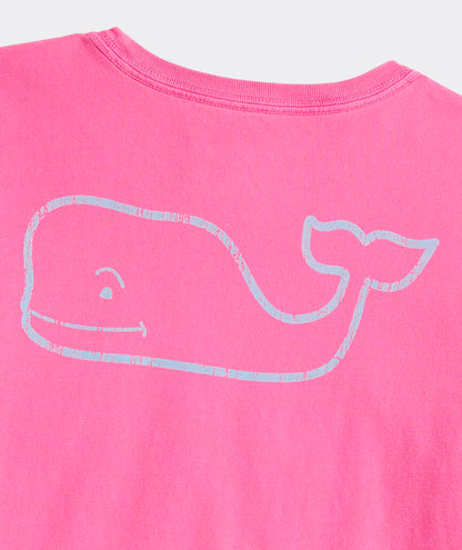 Vineyard Vines Girls’ Garment-Dyed Vintage Whale Short-Sleeve Pocket Tee