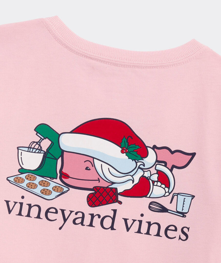 Vineyard Vines Girls' Mrs. Claus Whale Long-Sleeve Pocket Tee