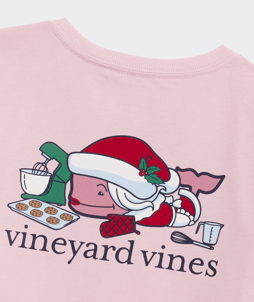 Vineyard Vines Girls' Mrs. Claus Whale Long-Sleeve Pocket Tee