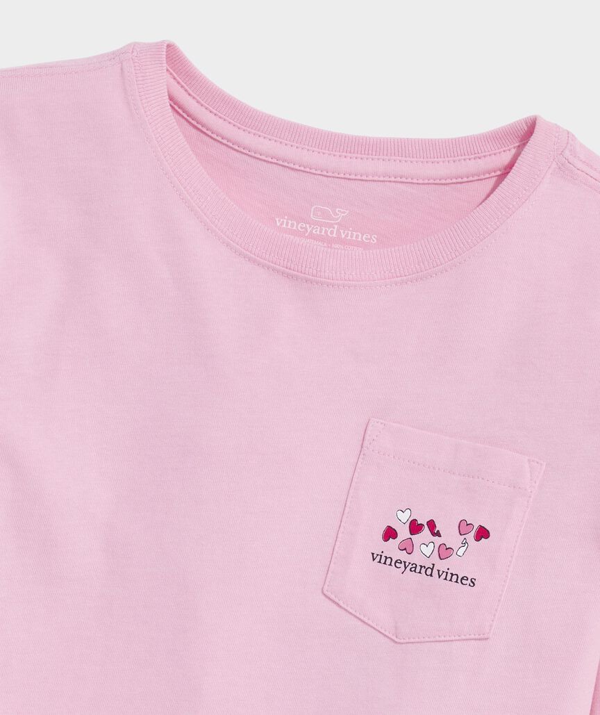 Vineyard Vines Girls' Hearts And Whales Long-Sleeve Pocket Tee