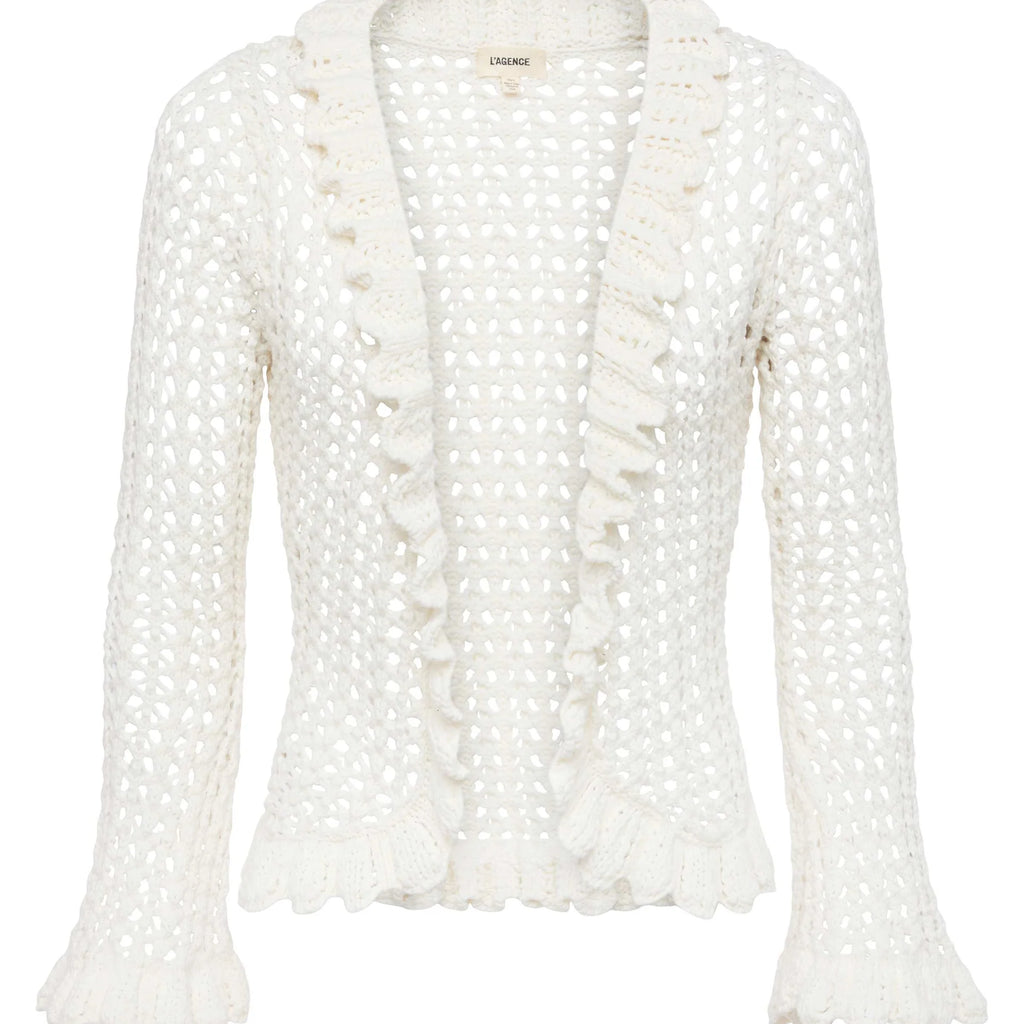 L'Agence Solaris Crocheted Cardigan