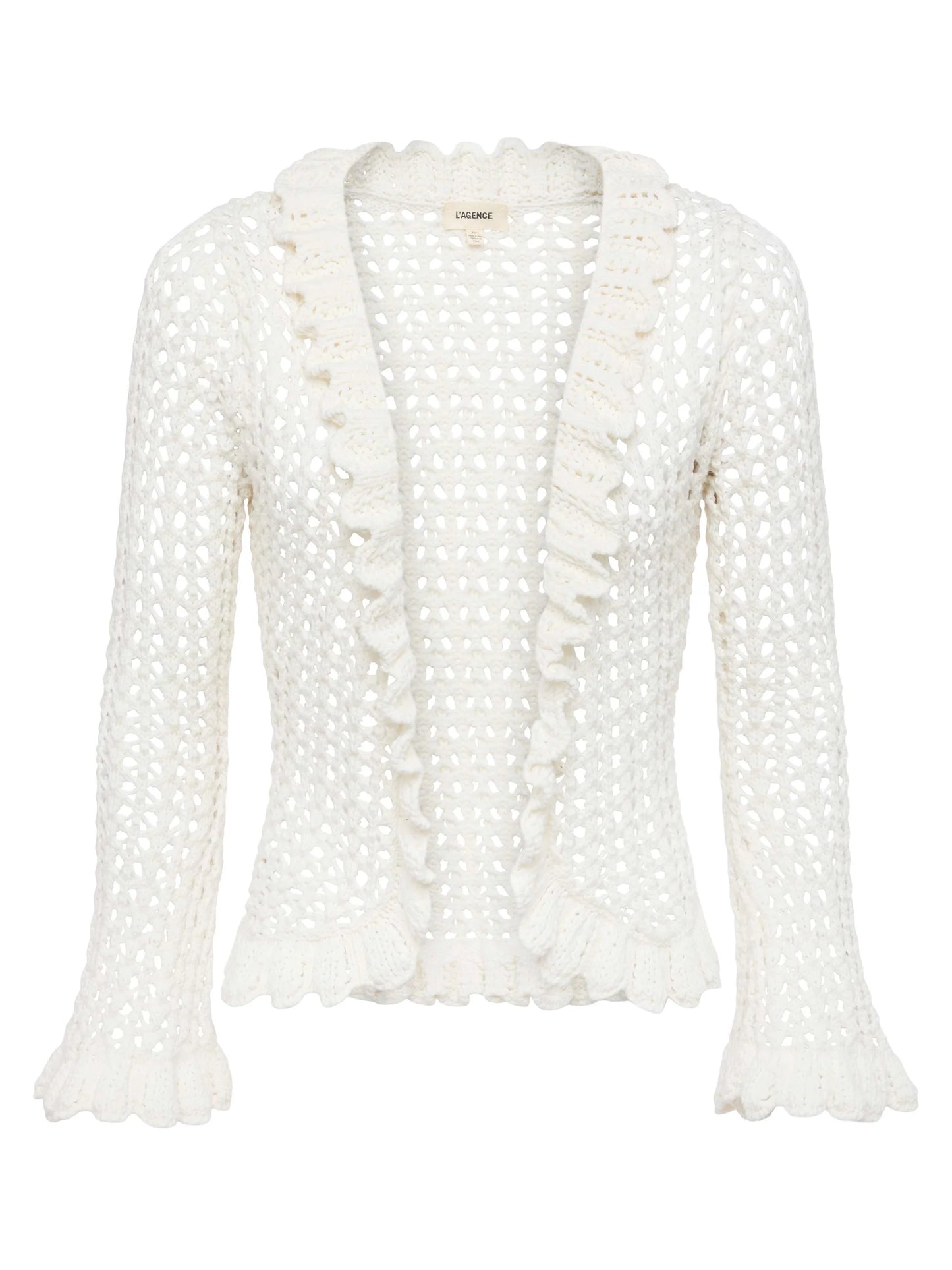 L'Agence Solaris Crocheted Cardigan