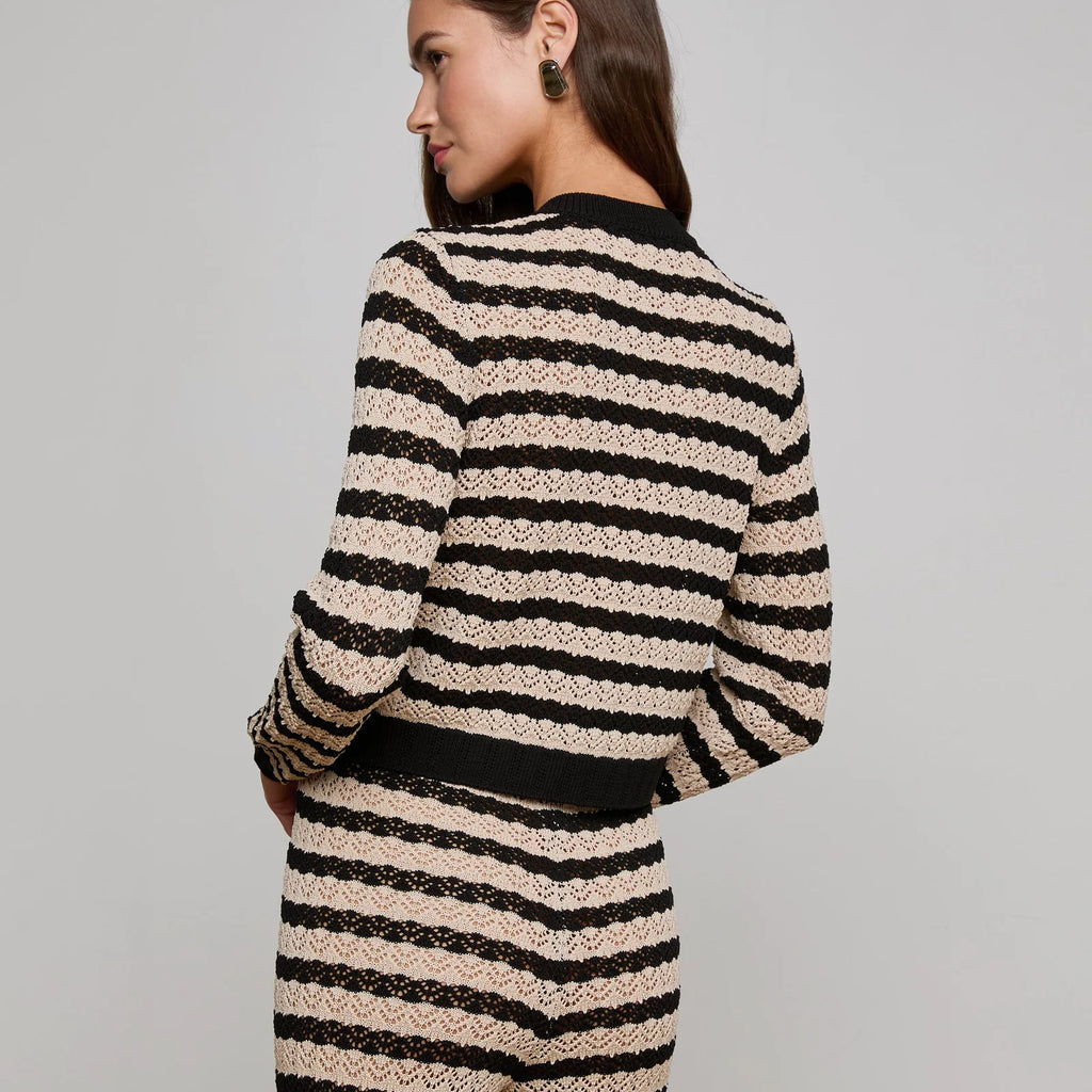 L'Agence Orla Pointelle Knit Cardigan