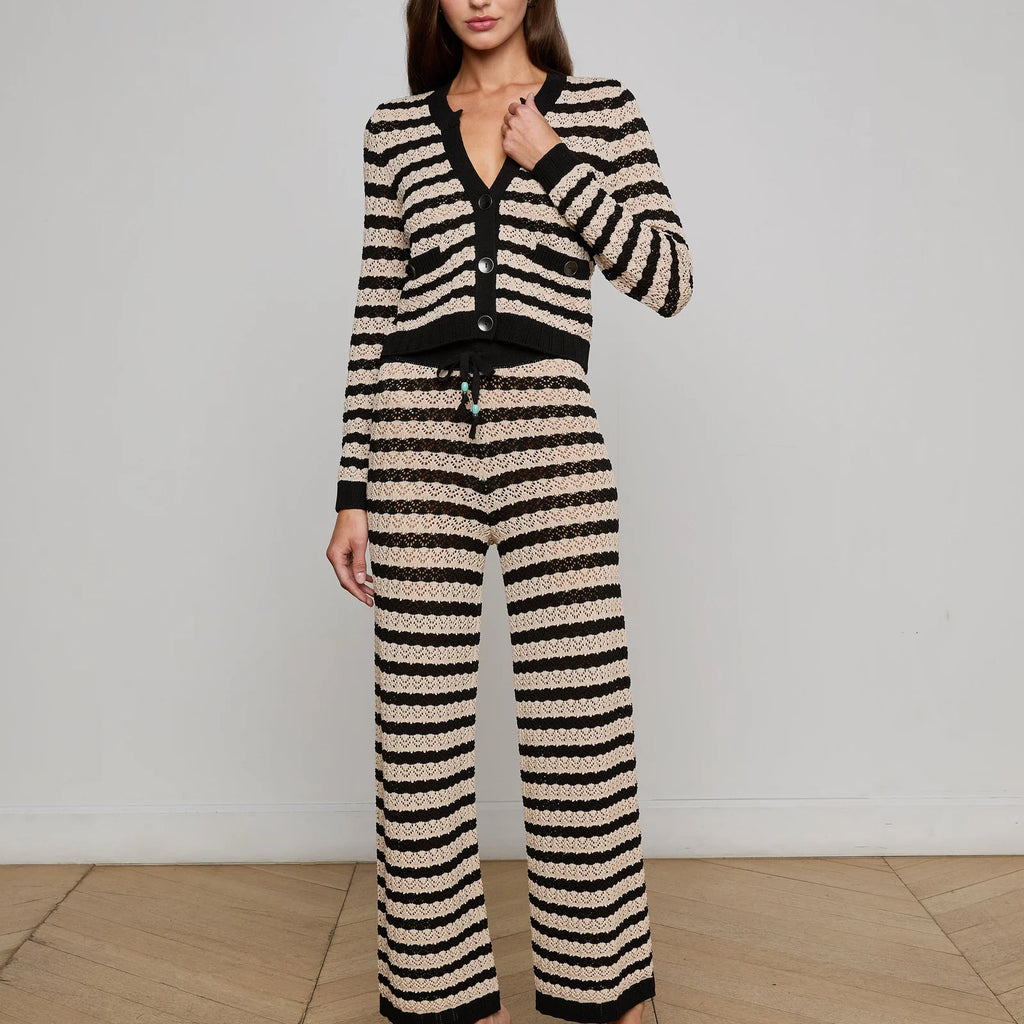L'Agence Orla Pointelle Knit Cardigan