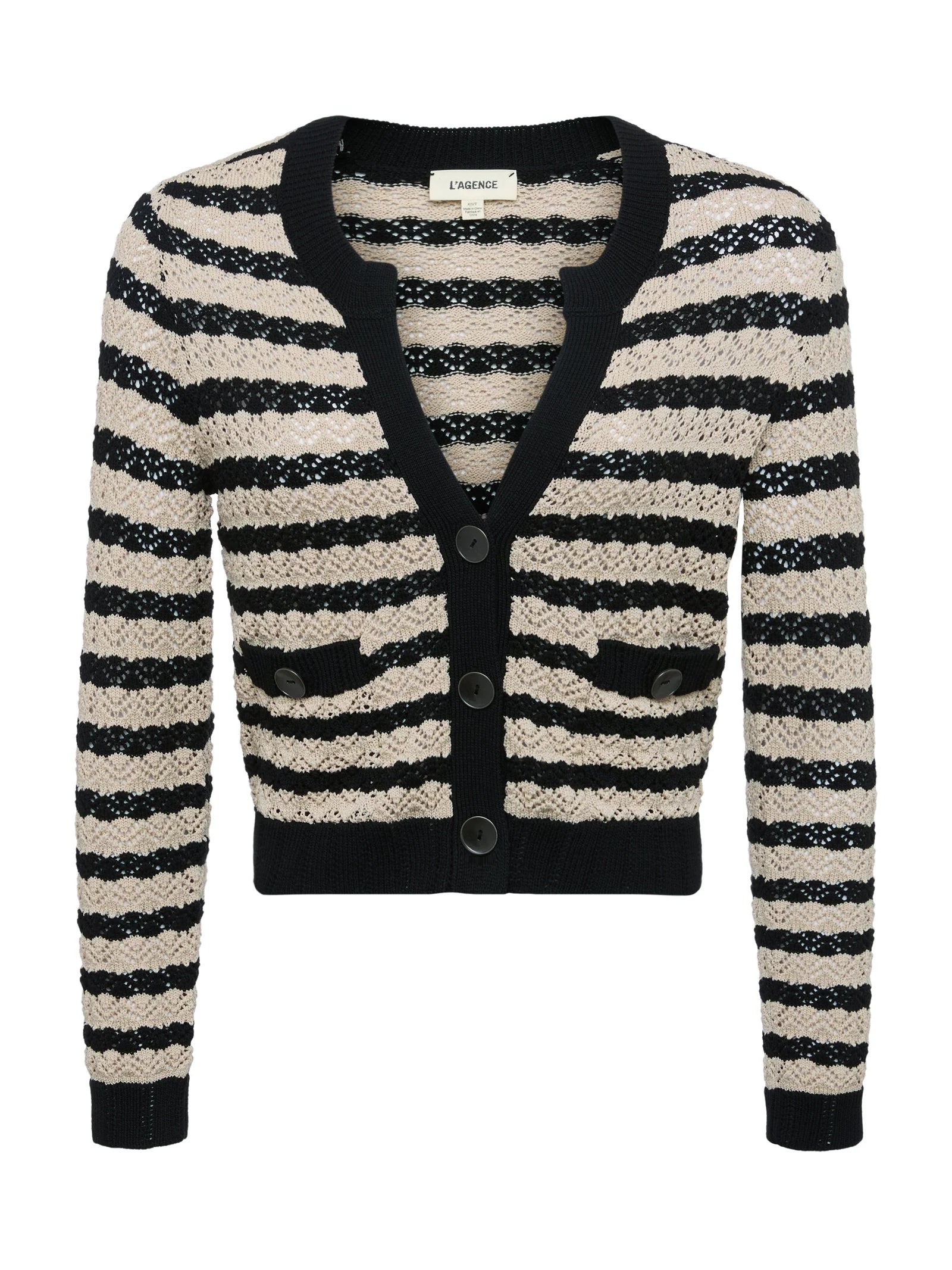 L'Agence Orla Pointelle Knit Cardigan