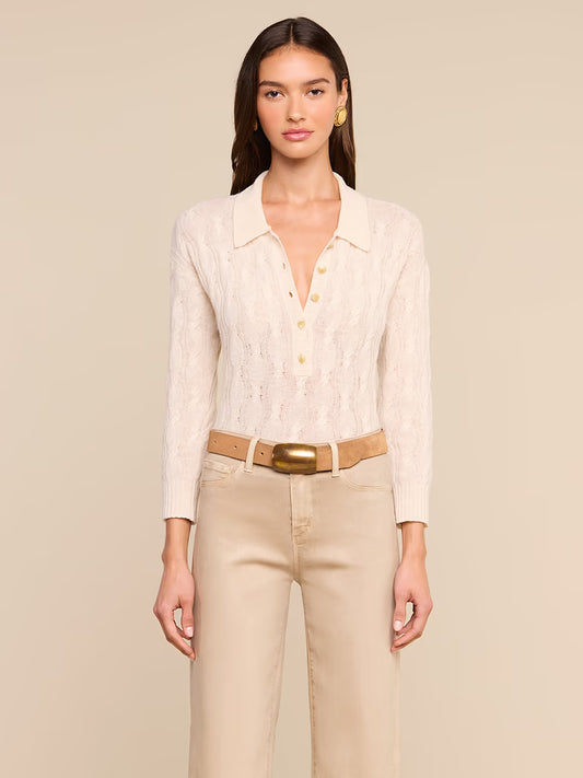 L'Agence Airy Cable Knit Sweater