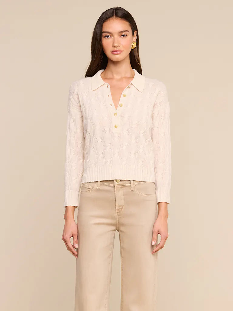 L'Agence Airy Cable Knit Sweater