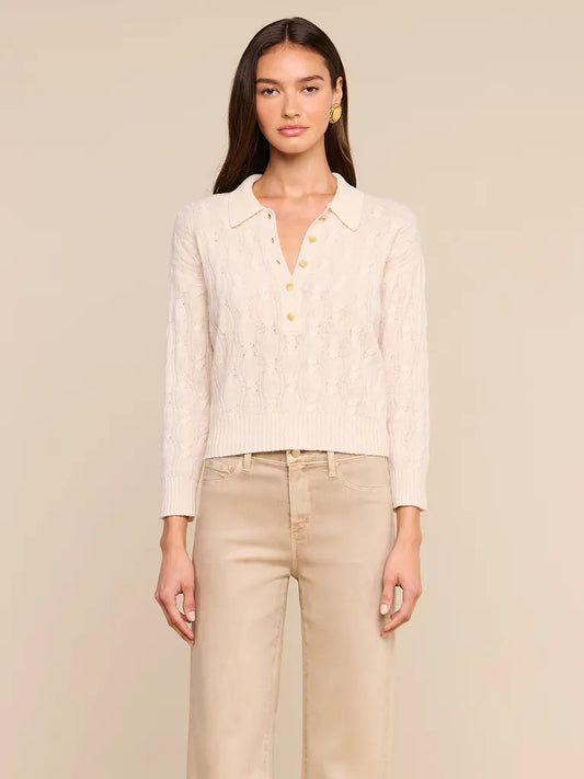 L'Agence Airy Cable Knit Sweater