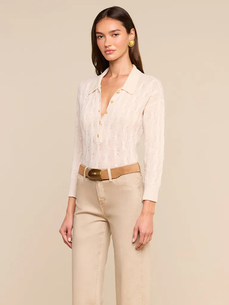 L'Agence Airy Cable Knit Sweater