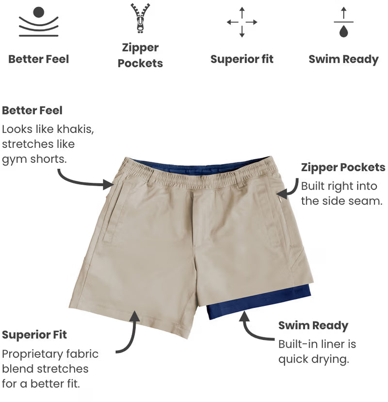 Birddogs Khaki Shorts 5"