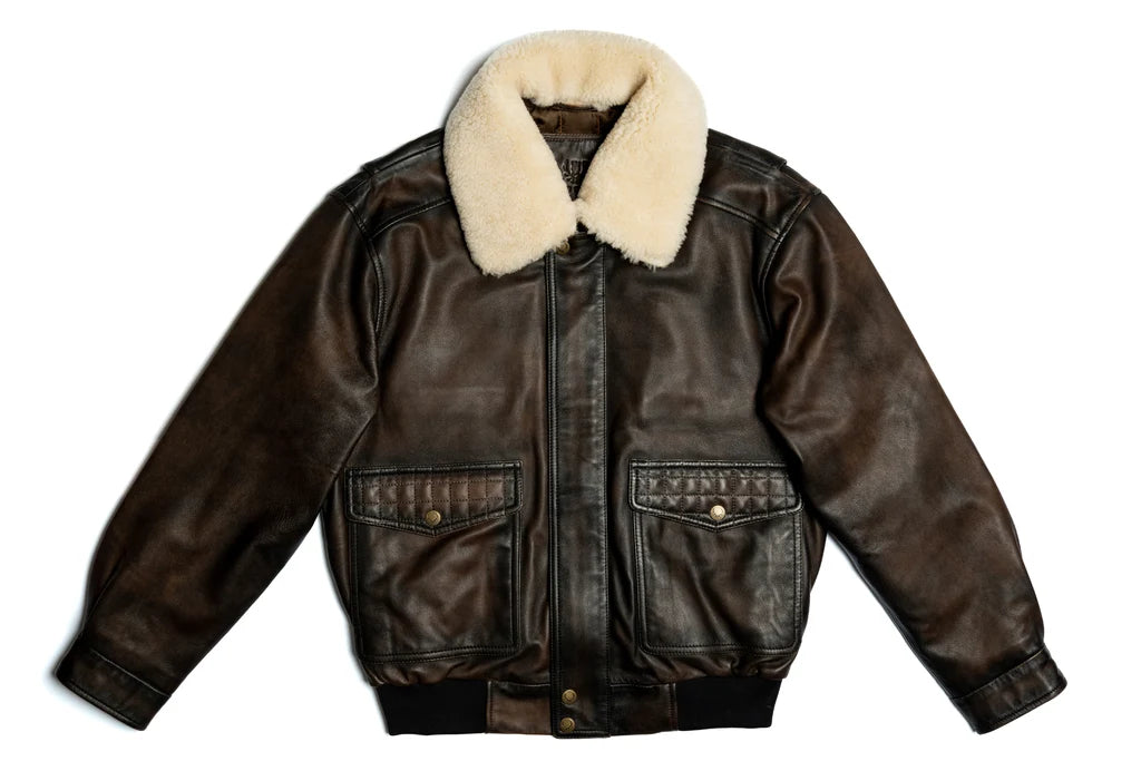 Martin Dingman London Bomber Goatskin Leather Jacket