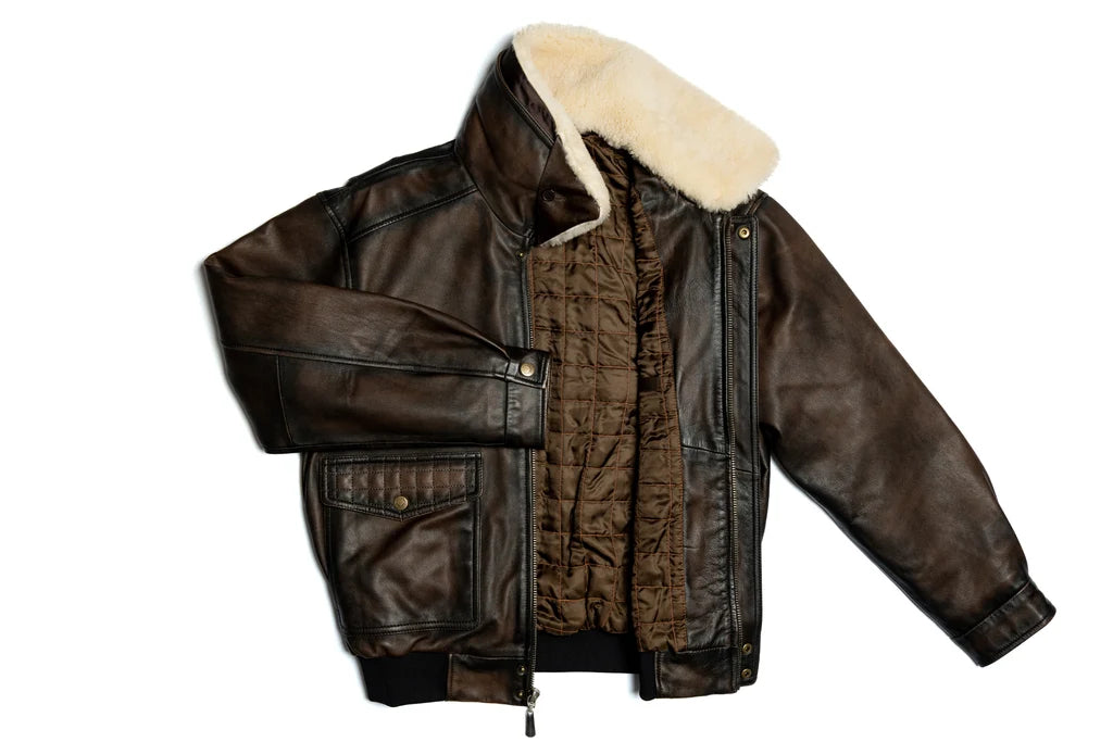 Martin Dingman London Bomber Goatskin Leather Jacket