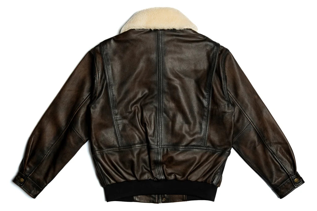 Martin Dingman London Bomber Goatskin Leather Jacket