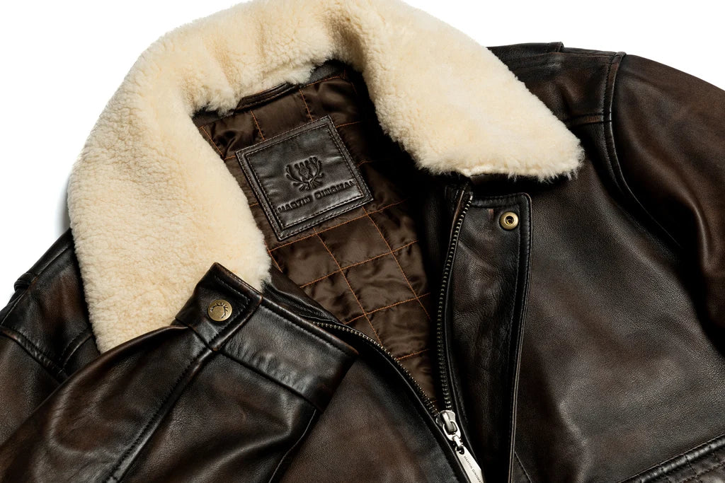 Martin Dingman London Bomber Goatskin Leather Jacket