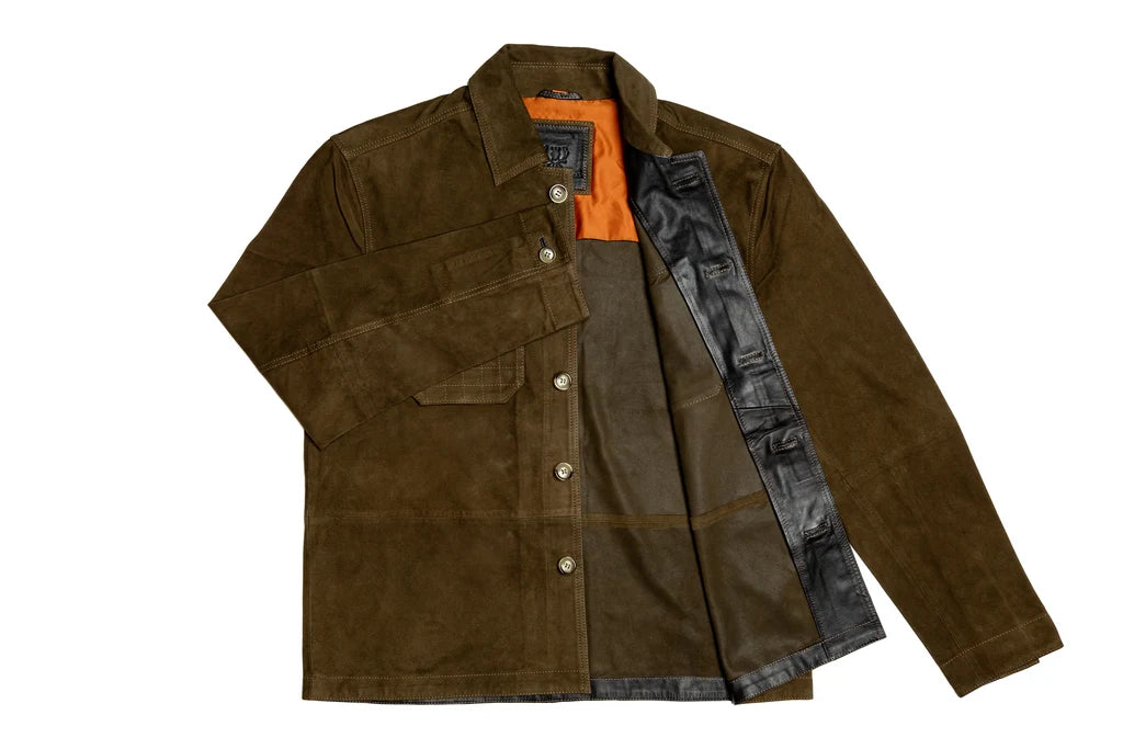 Martin Dingman Yorkshire Lightweight Goat Suede Shirt Jacket