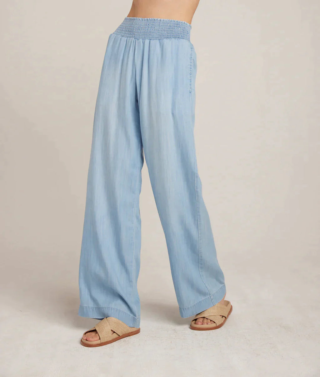 Bella Dahl Smocked Waist Wide Leg Pants