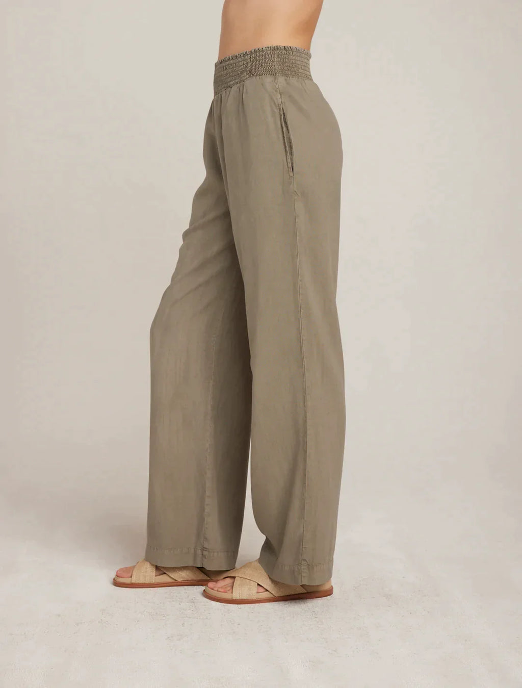 Bella Dahl Smocked Waist Wide Leg Pants