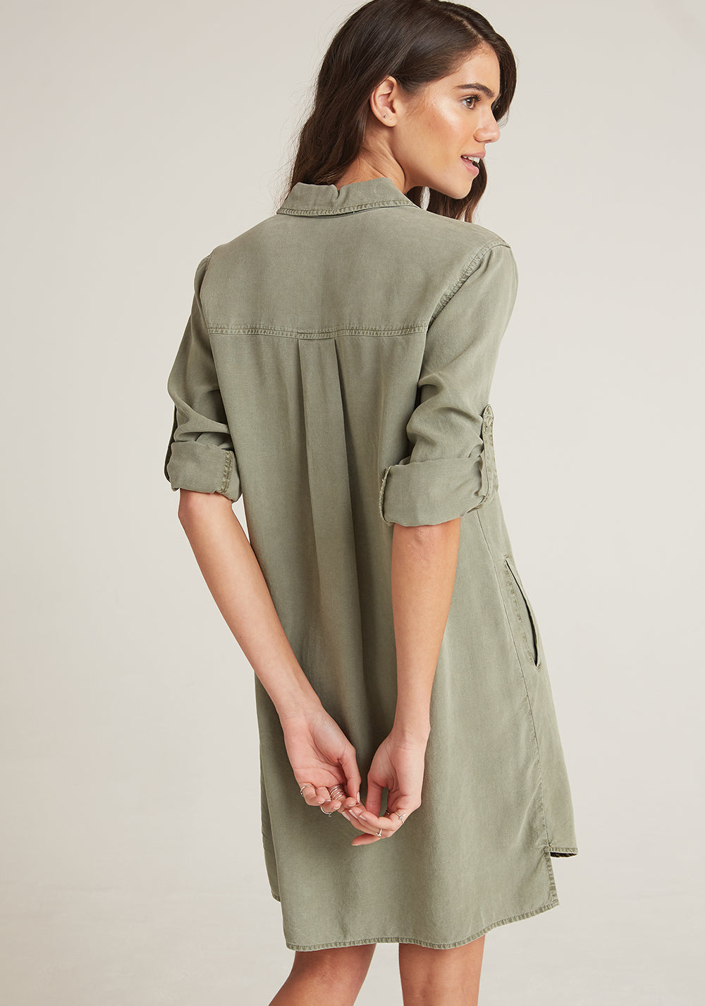 Bella Dahl Long Sleeve A-Line Shirt Dress