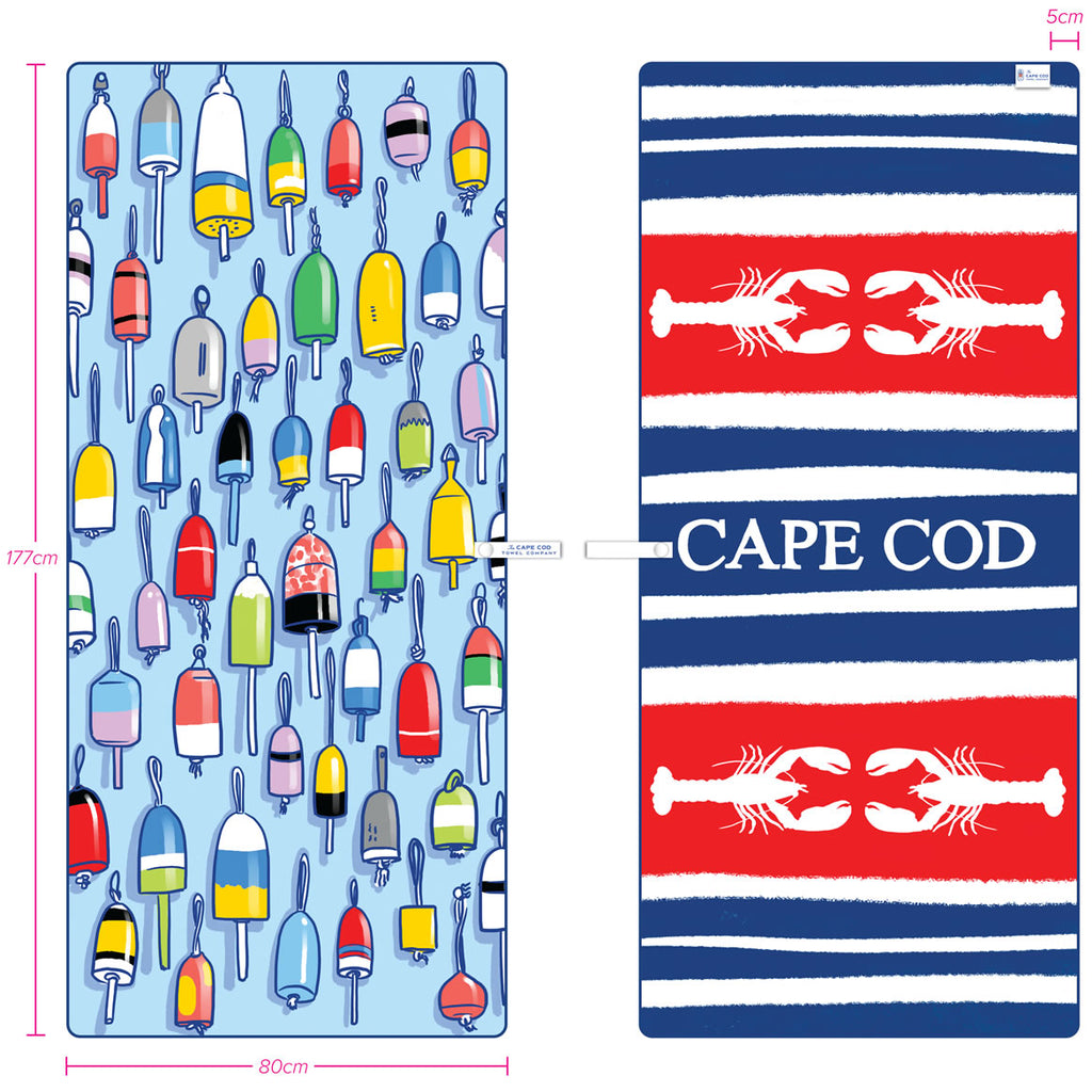 The Cape Cod Towel Company Lobster Fest Buoys Towel