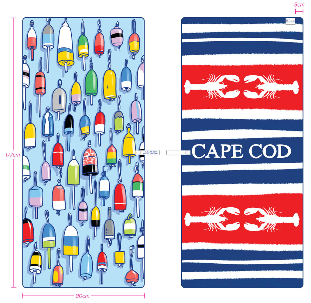 The Cape Cod Towel Company Lobster Fest Buoys Towel