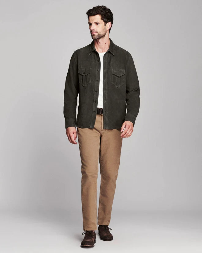 Billy Reid Featherweight Suede Scout Shirt