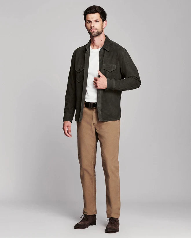 Billy Reid Featherweight Suede Scout Shirt