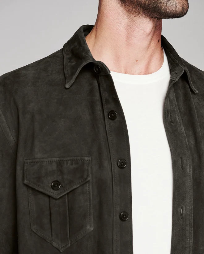 Billy Reid Featherweight Suede Scout Shirt