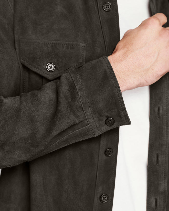 Billy Reid Featherweight Suede Scout Shirt