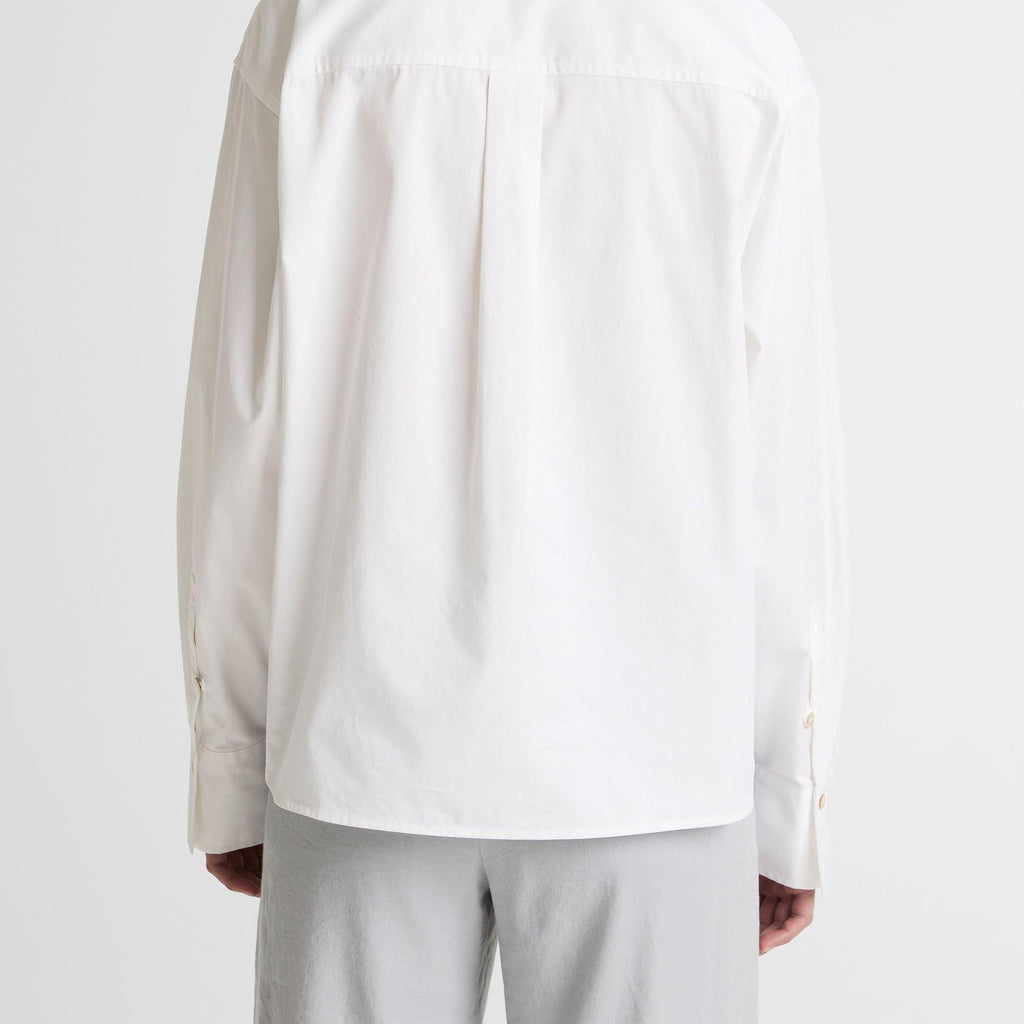Vince Cotton Cropped Button-Front Shirt