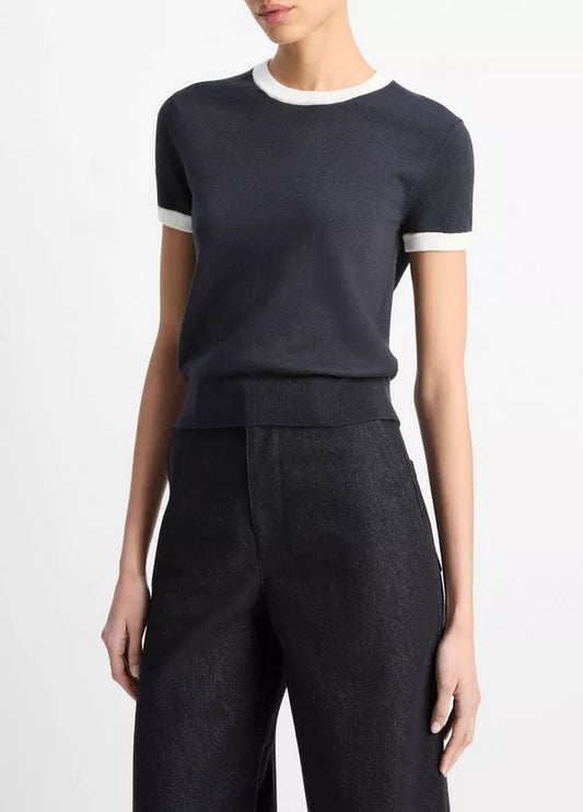 Vince Cotton Ringer Sweater T-Shirt