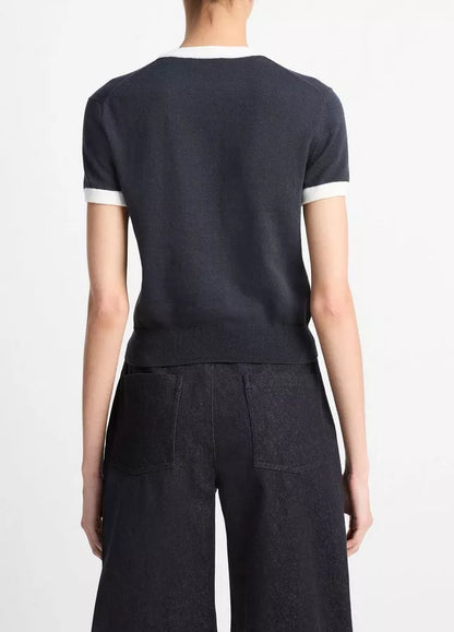 Vince Cotton Ringer Sweater T-Shirt