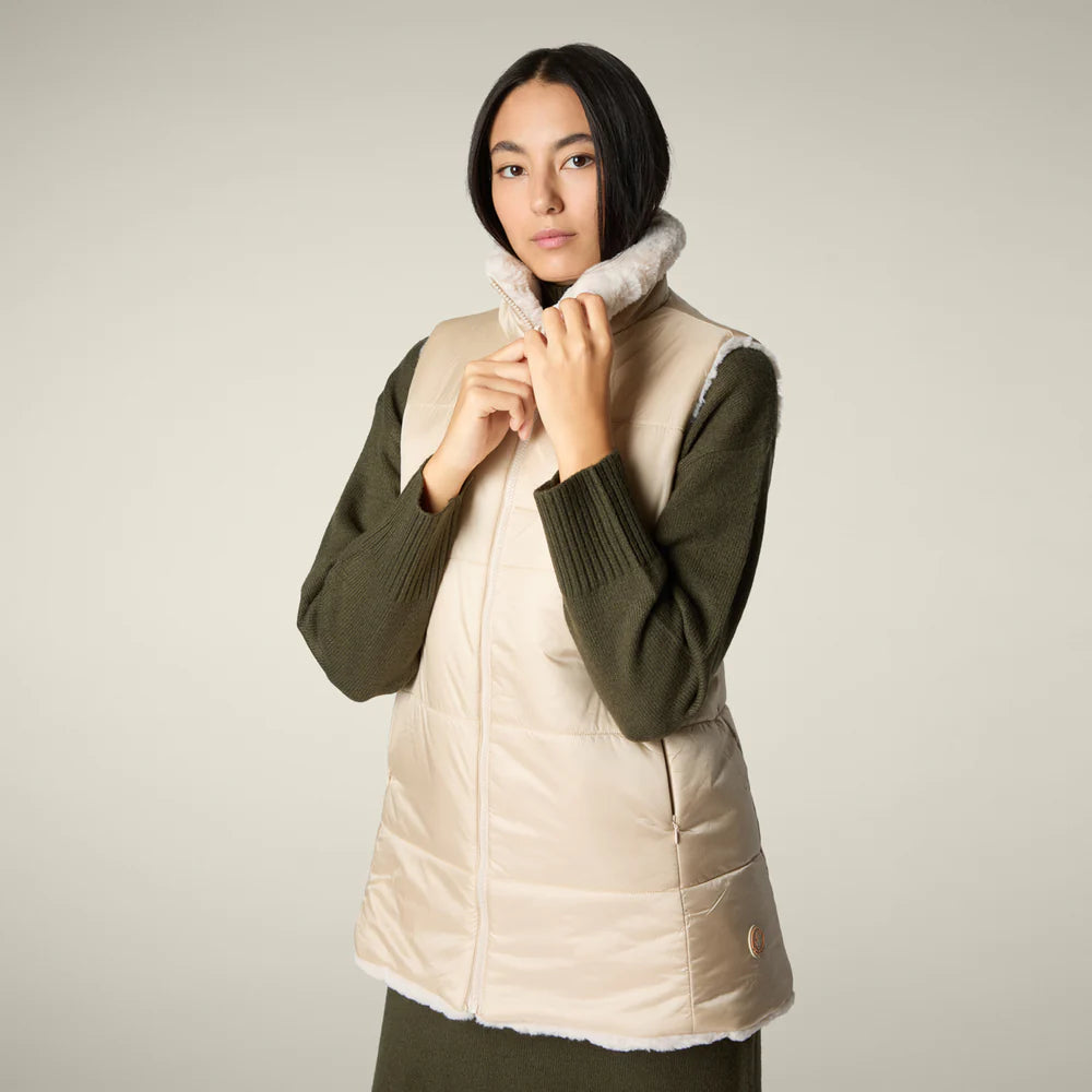 Save The Duck Women's Nives Reversible Faux Fur Vest