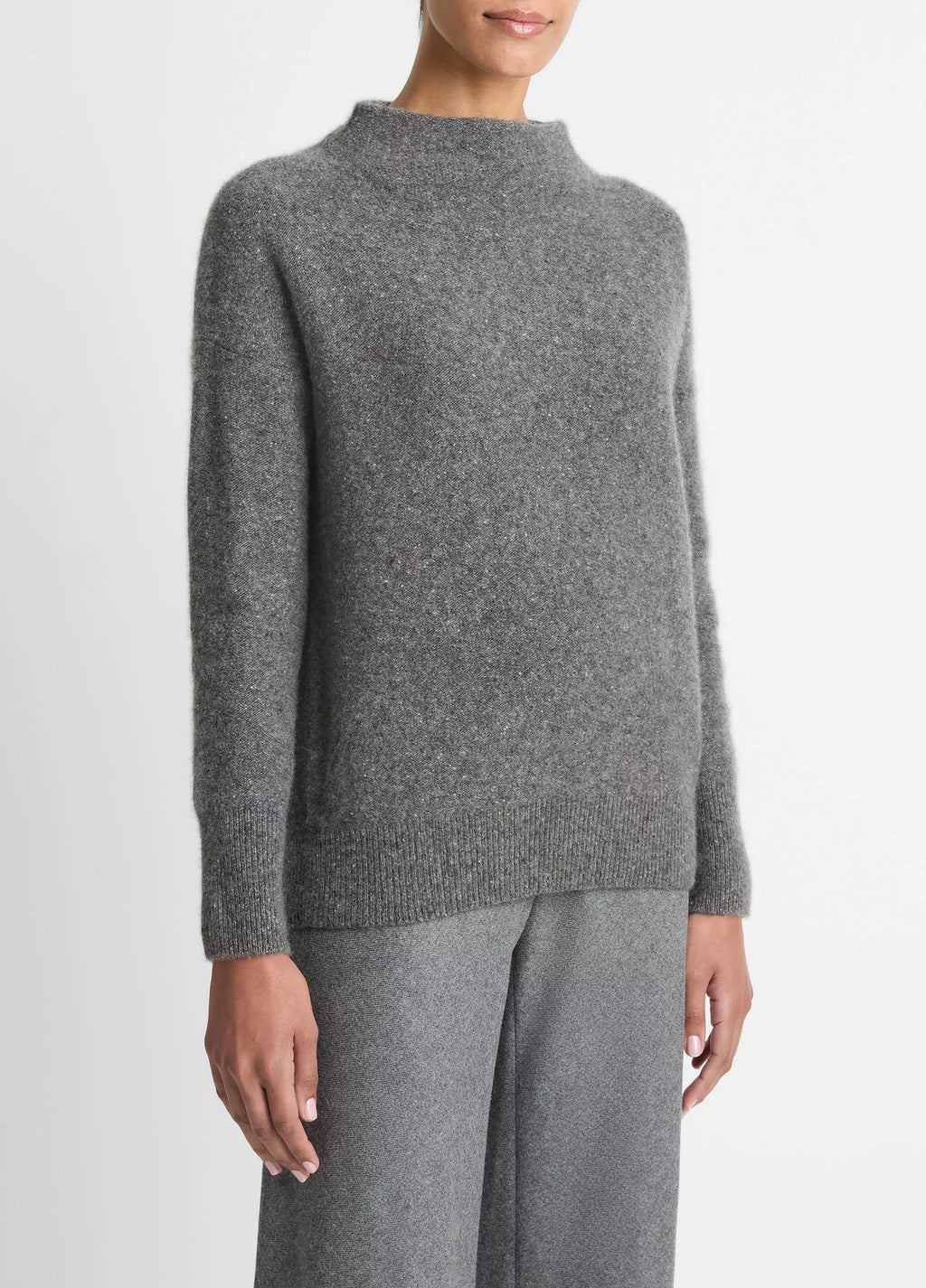 Vince  Donegal Cashmere Funnel-Neck Sweater
