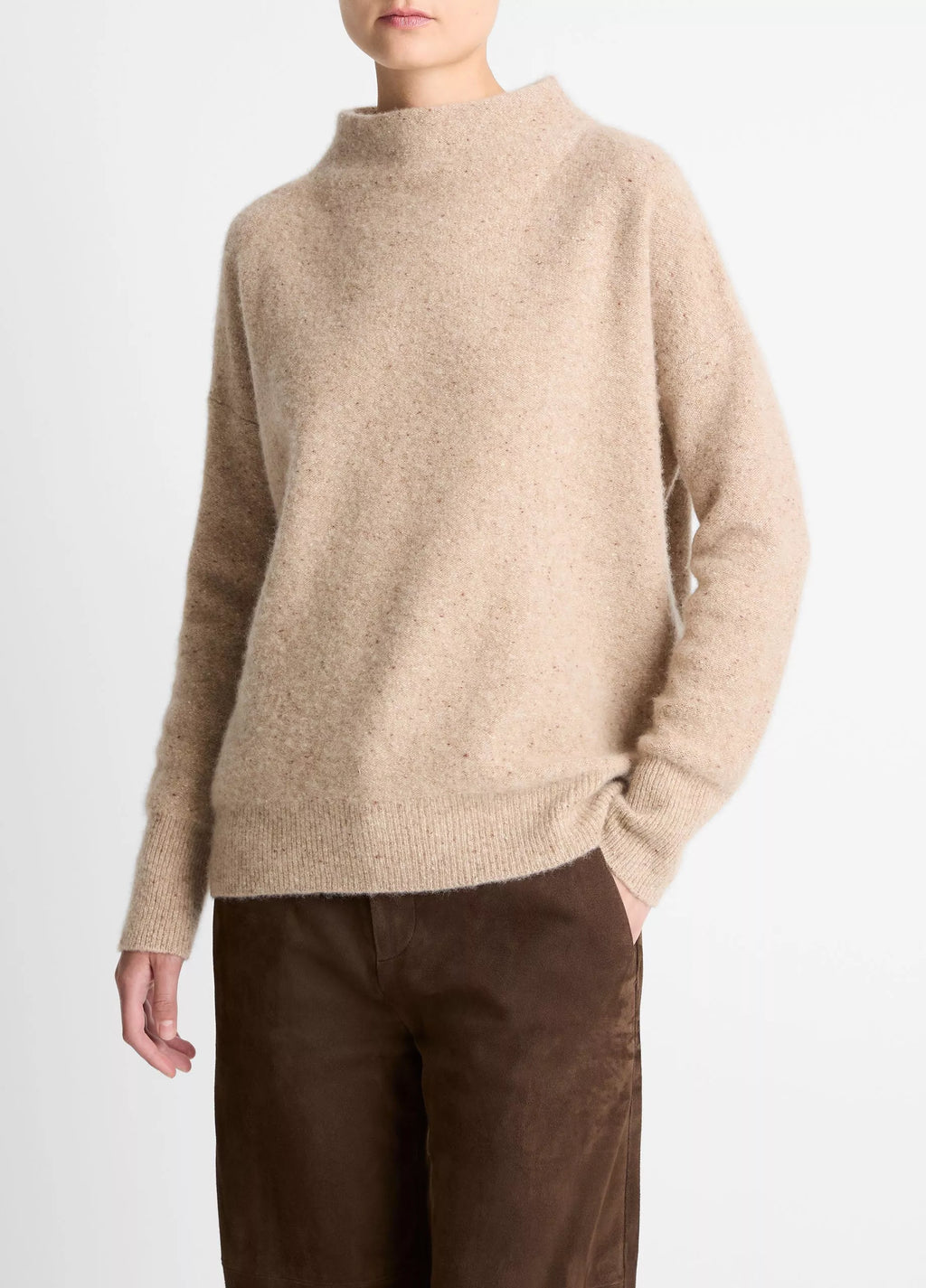 Vince  Donegal Cashmere Funnel-Neck Sweater