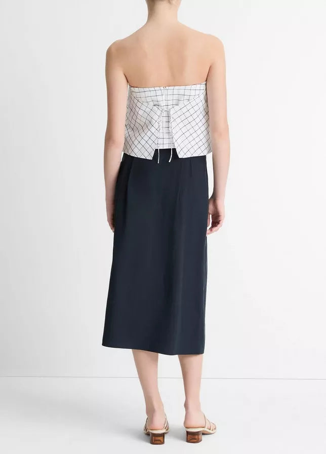 Vince Double-Waistband D-Ring Skirt