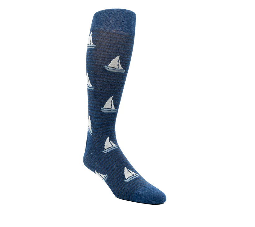 Puritan Cape Cod Sail Boat Striped Sock