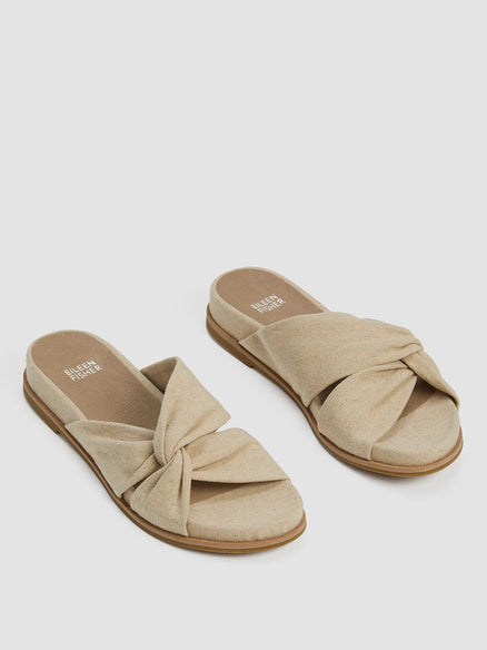 Eileen Fisher Dello Linen Wedge Sandal