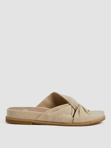 Eileen Fisher Dello Linen Wedge Sandal