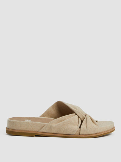 Eileen Fisher Dello Linen Wedge Sandal