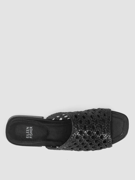 Eileen Fisher Folie Woven Leather Slide Sandal