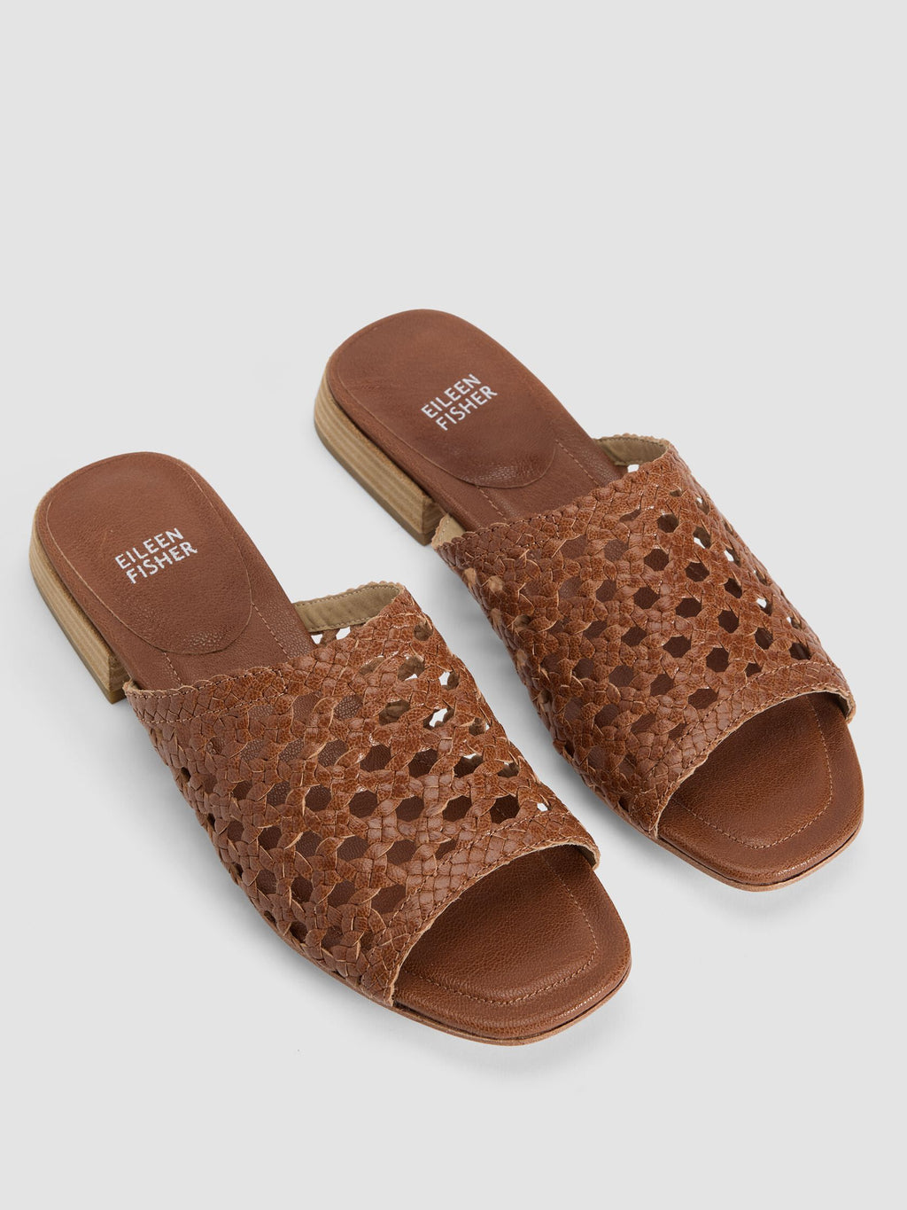 Eileen Fisher Folie Woven Leather Slide Sandal