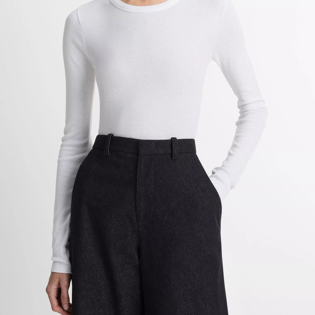 Vince Essential Pima Cotton-Blend Long-Sleeve T-Shirt
