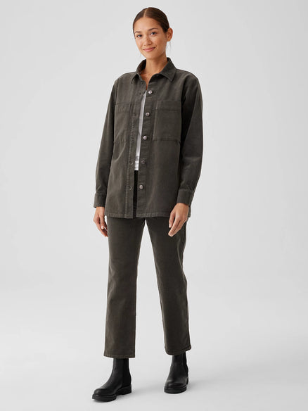 Eileen Fisher Organic Cotton Stretch Corduroy Shirt Jacket