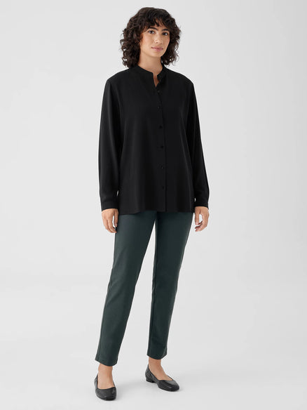 EILEEN FISHER XS Washable Stretch Crepe Straight Slim Ankle Pant
