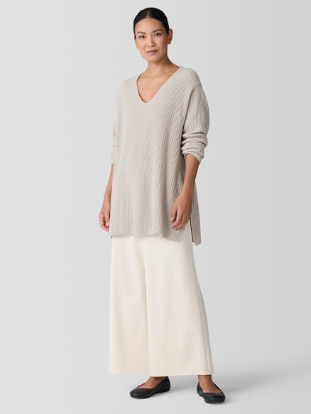 Eileen Fisher Organic Cotton Chenille V-Neck Top