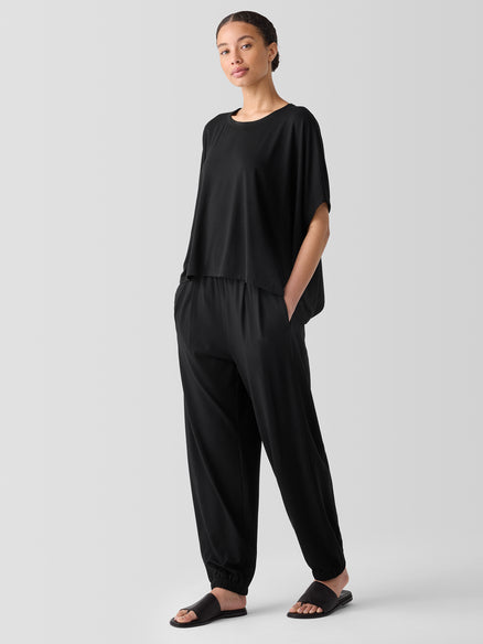 Eileen Fisher Fine Jersey Crew Neck Box-Top