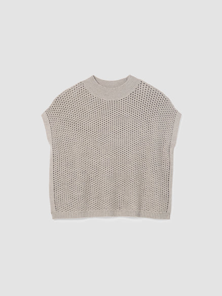 Eileen Fisher Merino Mock Neck Top in Regenerative Wool