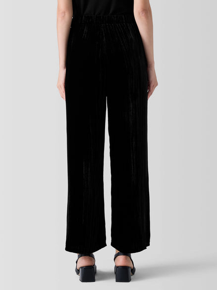 Eileen Fisher Crushed Velvet Wide-Leg Pant